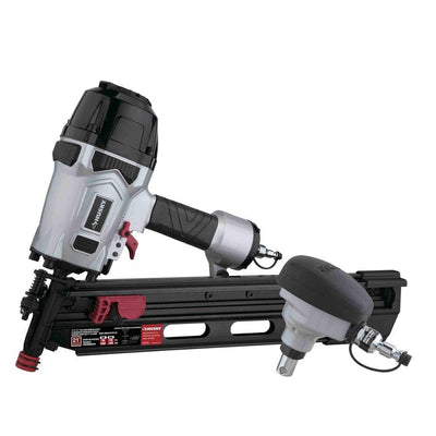 Pneumatic 21-Degree 3-1/2 in. Full Round Head Framing Nailer and Pneumatic Mini Palm Nailer Kit with Nails - Super Arbor