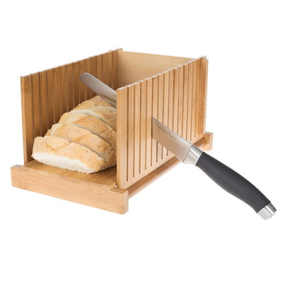 Adjustable Bamboo Knife Guide and Board for Bread Cutting - Super Arbor