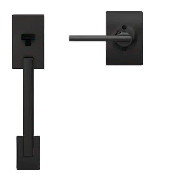 Schlage FE285 Century Matte Black Entry Door Handleset Latitude – Arborb