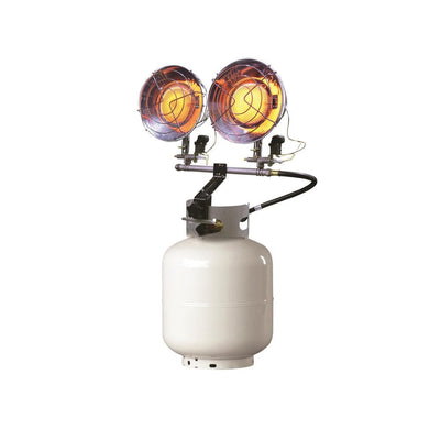 30,000 BTU Radiant Propane Double Tank Top Heater with Spark Ignition - Super Arbor