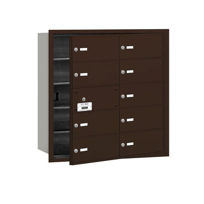 3600 Series Bronze Private Front Loading 4B Plus Horizontal Mailbox with 10B Doors (9 Usable) - Super Arbor