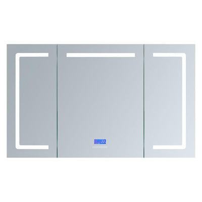 Lesina 60 in. W. x 36 in. H. Recessed or Surface-Mount LED Medicine Cabinet with Defogger - Super Arbor